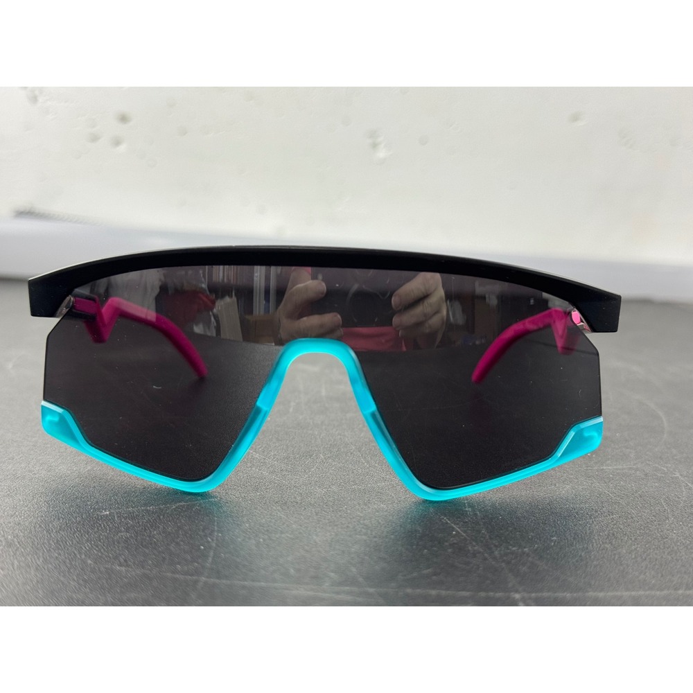 Oakley BXTR Sunglasses Matte Black Pink Teal Shield OO9280-0539 Prizm